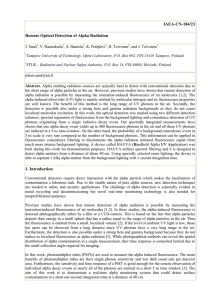 IAEA-CN-184/23 Remote Optical Detection of Alpha Radiation 1