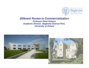 Different Routes to Commercialization