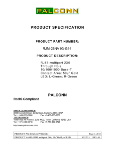 product specification palconn