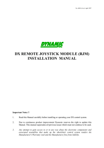dx remote joystick module (rjm) installation manual