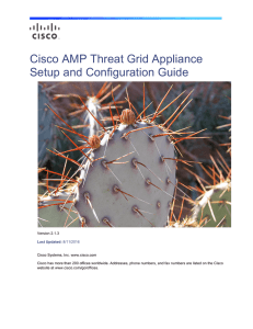 Cisco AMP Threat Grid Appliance Setup and Configuration Guide v2