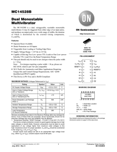 MC14528B - Dual Monostable Multivibrator