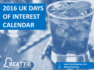 Your 2016 Days of Interest Calendar