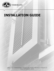 installation guide - Timberlane Shutters