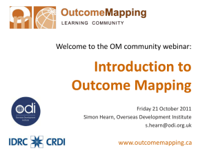 Introduction to Outcome Mapping