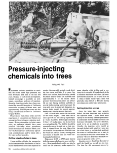 Pressure-injecting chemicals into trees