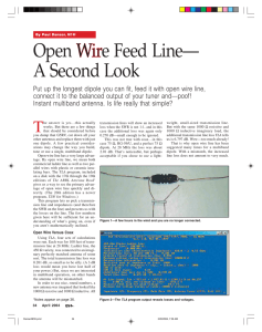 Open Wire Feed Line— A Second Look