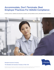 Accommodate, Don`t Terminate: Best Employer Practices For