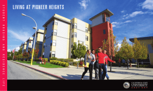 living at pioneer heights - California State University, East Bay