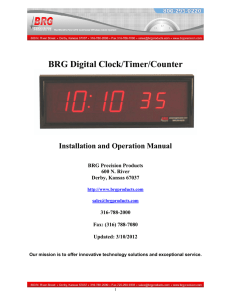 BRG Digital Clock - BRG Precision Products