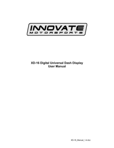 XD-16 Manual - Innovate Motorsports