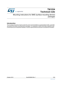 Mounting instructions for SMD (surface mounting device) packages