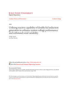 Utilizing reactive capability of doubly fed induction generators to