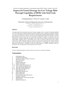 Improved Control Strategy for Low Voltage Ride Through Capability