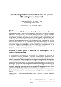 Understanding the Performance of Statistical MT Systems: A Linear