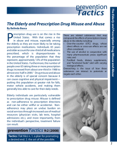 The Elderly and Prescription Drug Misuse and Abuse
