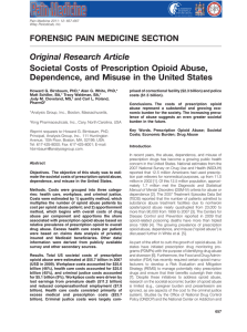 Societal Costs of Prescription Opioid Abuse, Dependence, and