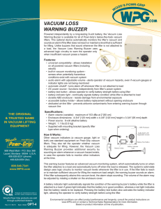 VACUUM LOSS WARNING BUZZER - Woods Powr-Grip