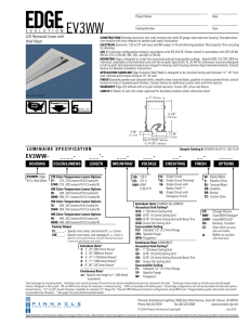 Edge Evolution Wall Wash LED Spec Sheet