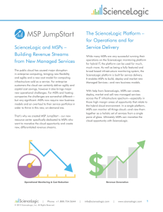 ScienceLogic and MSPs – Building Revenue Streams from New