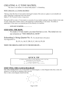 creating a 12 tone matrix