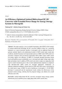 An Efficiency-Optimized Isolated Bidirectional DC-DC
