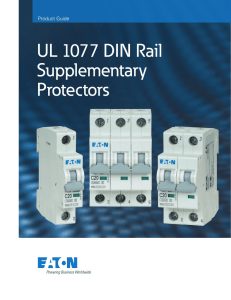 UL 1077 DIN Rail Supplementary Protectors - Carlton