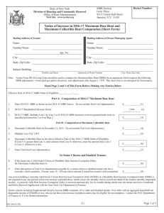 Notice of Increase in 2016-17 Maximum Base Rent