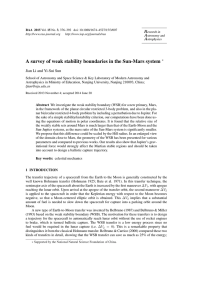 A survey of weak stability boundaries in the Sun