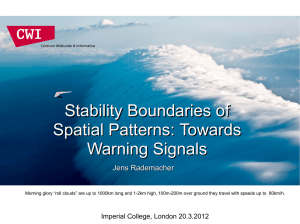 Stability Boundaries of Spatial Patterns: Towards Warning Signals