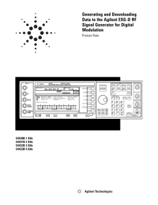 Generating and Downloading Data to the Agilent ESG