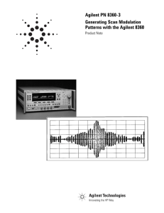 Agilent PN 8360-3 Generating Scan Modulation Patterns with the