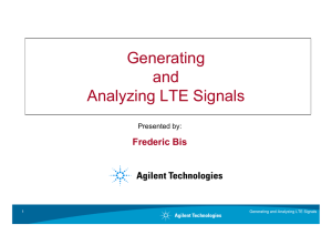 Generating and Analyzing LTE Signals