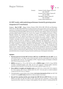 Q1 2007 results: solid underlying performance