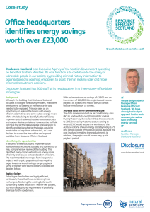 Office headquarters identifies energy savings worth over £23,000