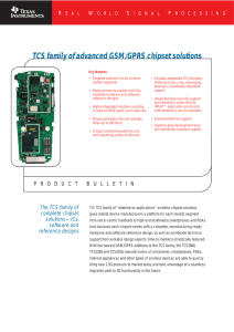 TCS Family of Advanced GSM/GPRS Chipset