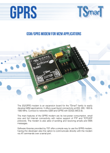 GSM/GPRS modem for M2M applications
