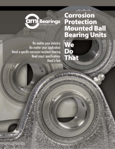 Corrosion Protection Bearing Units Catalog
