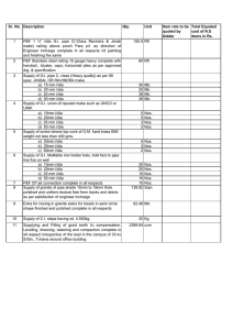 Sr. No. Description Qty. Unit Item rate to be quoted by