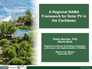 A Regional NAMA Framework for Solar PV in the Caribbean