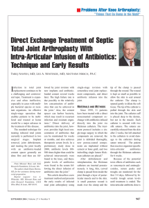 Direct Exchange Treatment of Septic Total Joint Arthroplasty With