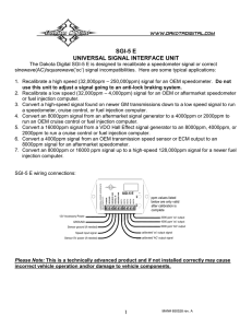 SPEED GENERATOR INTERFACE UNIT