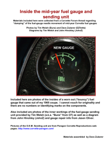Mid-year fuel gauge and sending unit
