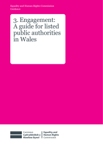 3. Engagement: A guide for listed public authorities in Wales