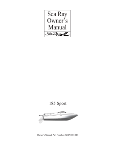 Sea Ray Owner`s Manual