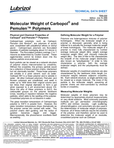 TDS-222 Molecular Weight of Carbopol® and Pemulen