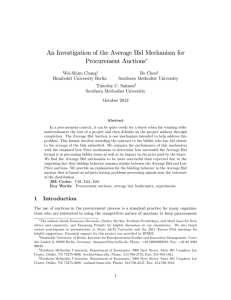 An Investigation of the Average Bid Mechanism for