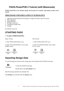 PADS-PowerPCB 4 Tutorial