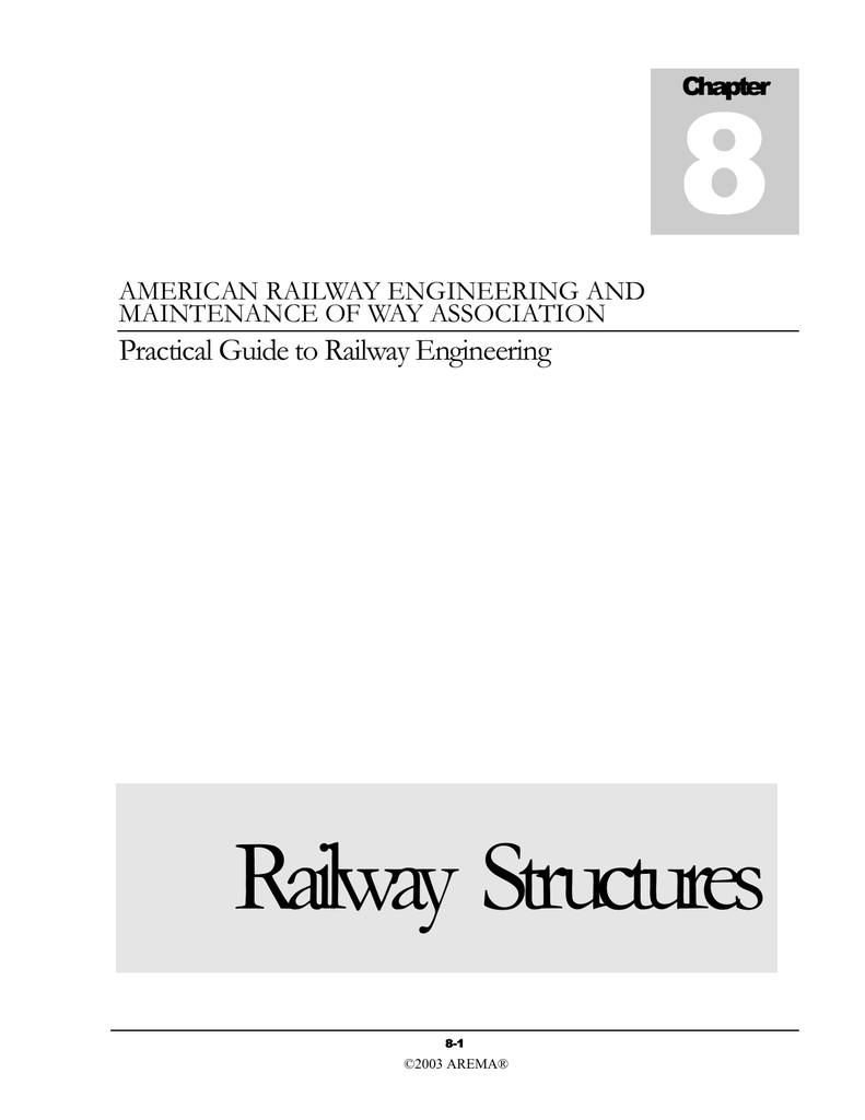 arema manual for railway engineering chapter 1