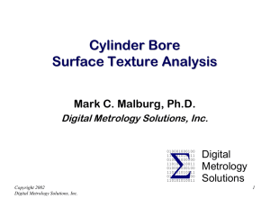 Cylinder Bore Surface Texture Analysis